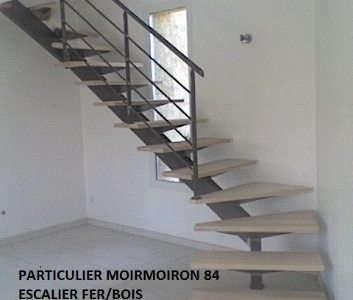 Création escalier fer et bois Mormoiron 84