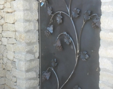 Installation porte d’entrée fer forgé Gordes 84