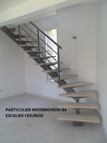 Création escalier fer et bois Mormoiron 84